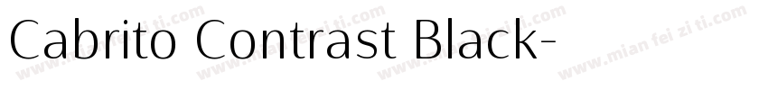 Cabrito Contrast Black字体转换